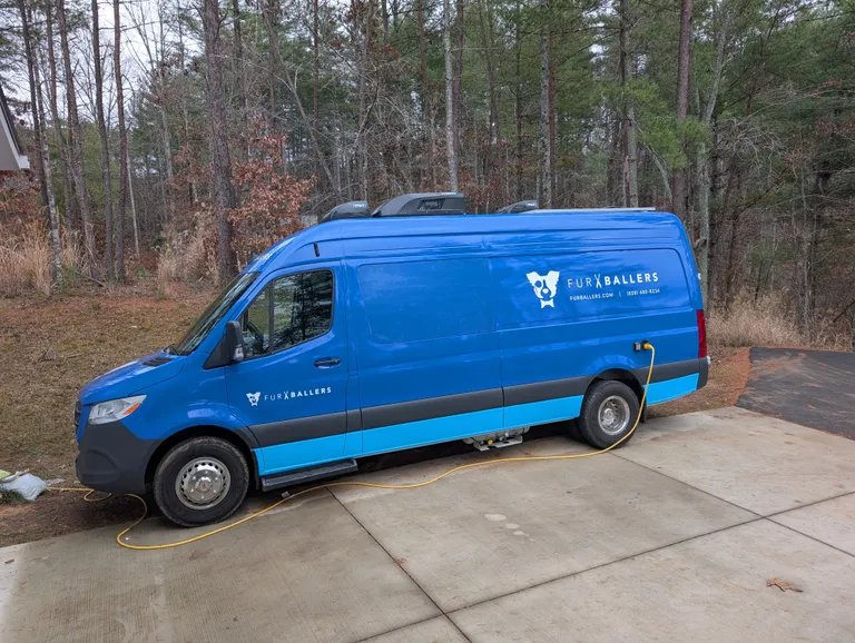 Guinevere, our grooming van